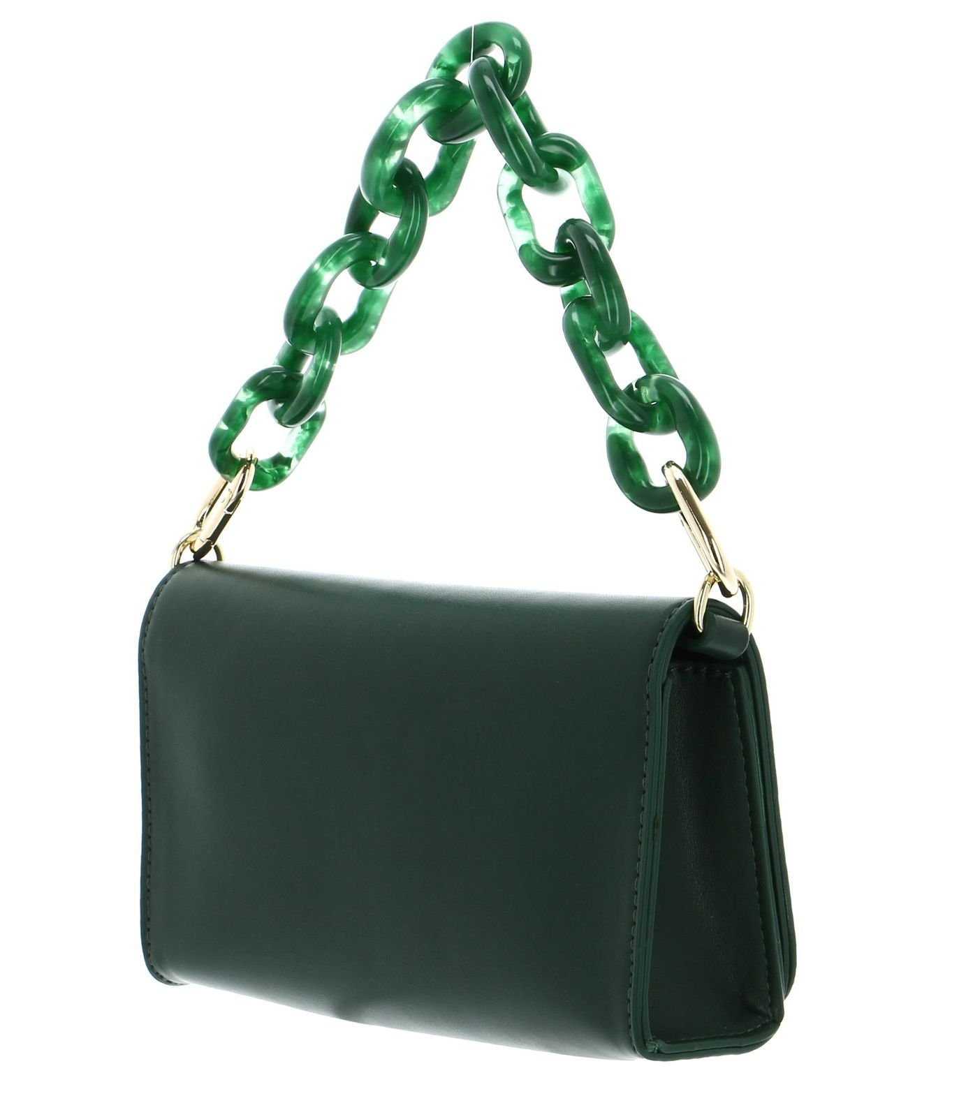 / Manufaktur Malachite Seidenfelt Green Herrvik Gold Handtasche