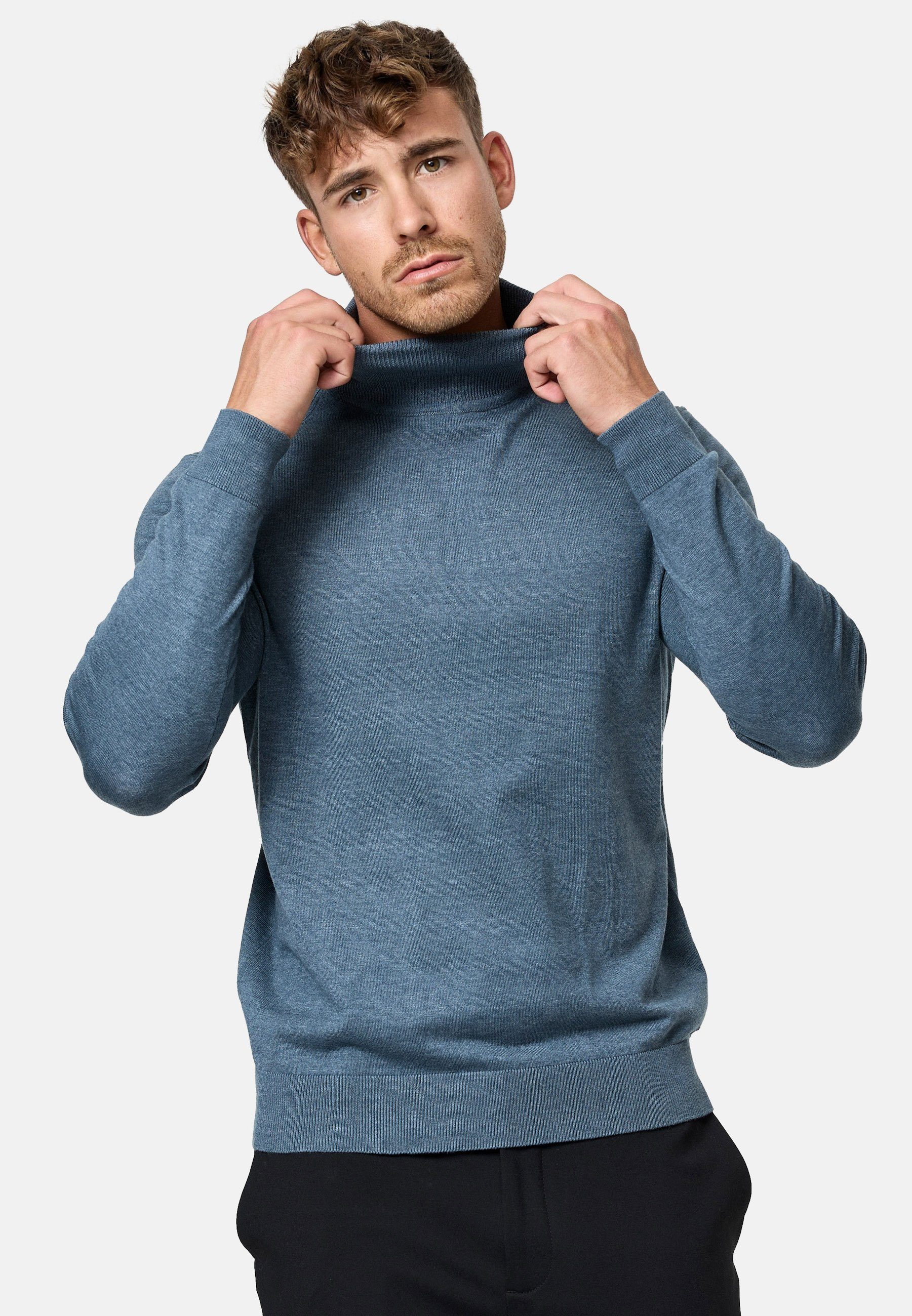 Indicode Rollkragenpullover Herren Eldo Strickpullover Herrenpullover günstig online kaufen