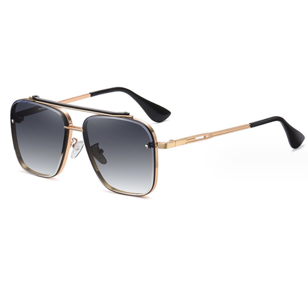 AUzzO~ Sonnenbrille Polarisiert Retro Vintage Outdoor UV-Schutz mit Brillenetui Modelle für Männer und Frauen Schwarz