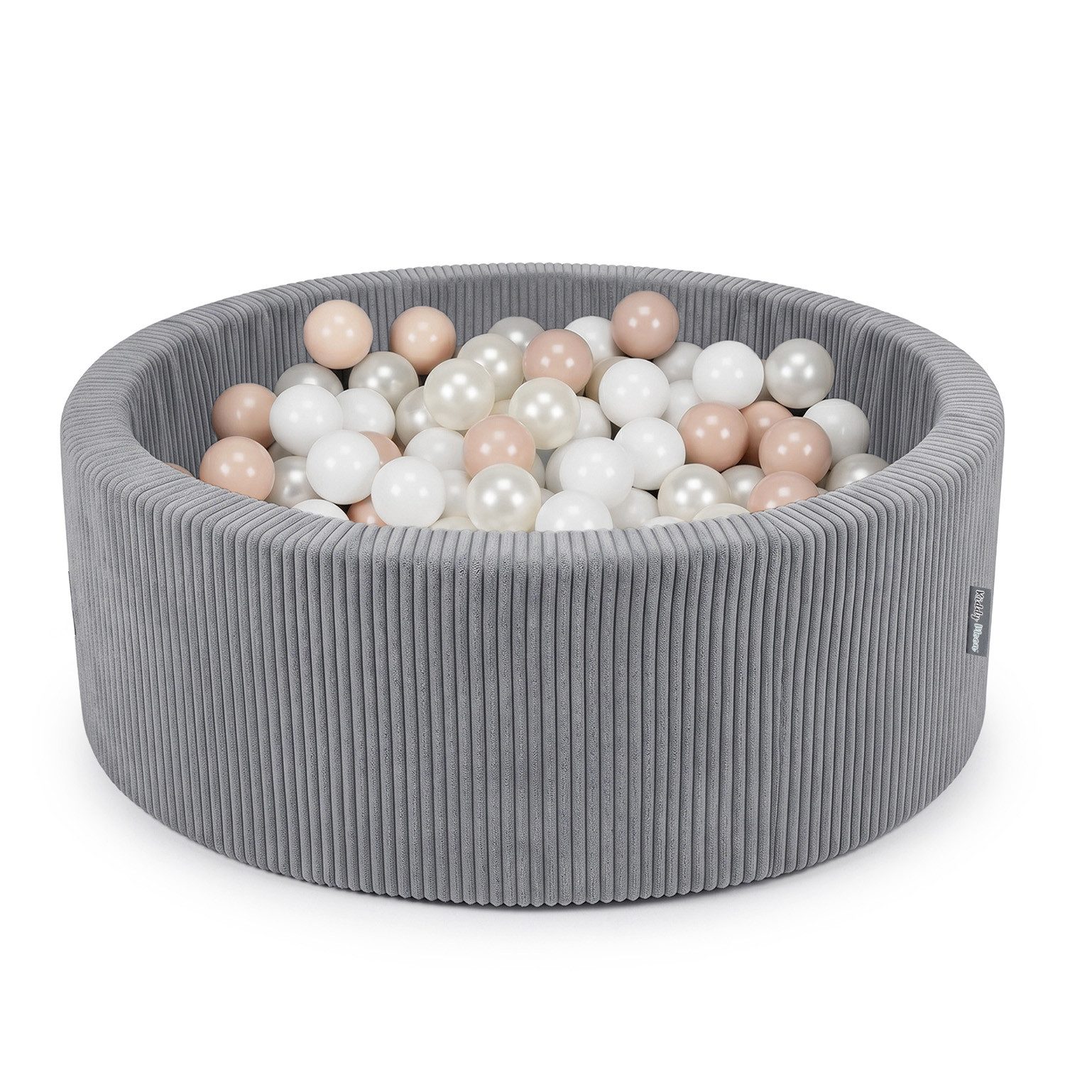 KiddyMoon Bällebad OK30AN, (Bällepool mit bunten Bällen, 200-tlg., Bällepool mit bunten Bällen, 200-tlg., Strukturierter Rippbezug), Made in Europe