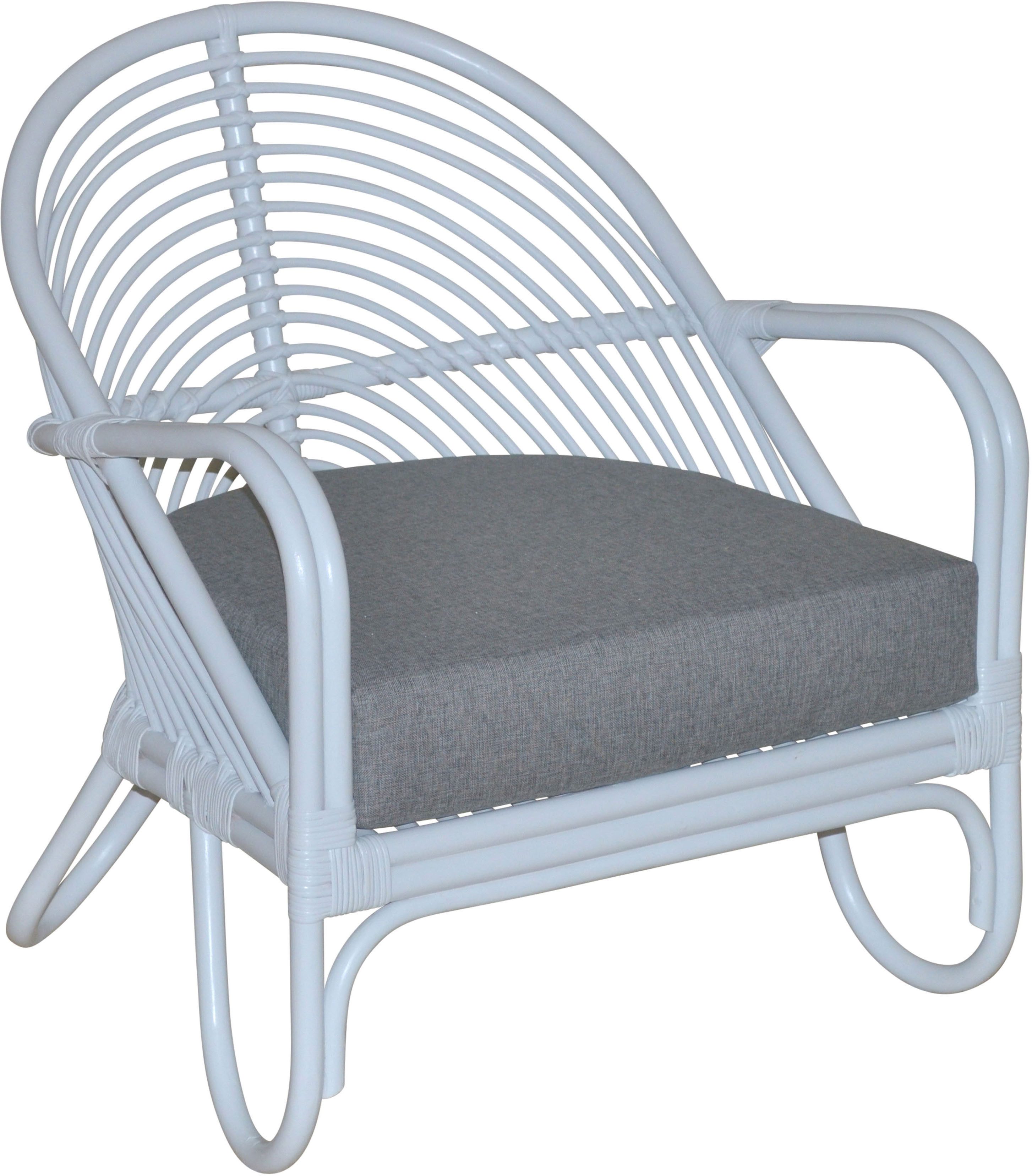 HOFMANN LIVING AND MORE Loungesessel (1-St., Inklusive extra stark gepolsterten Sitzkissen), Handgeflochten