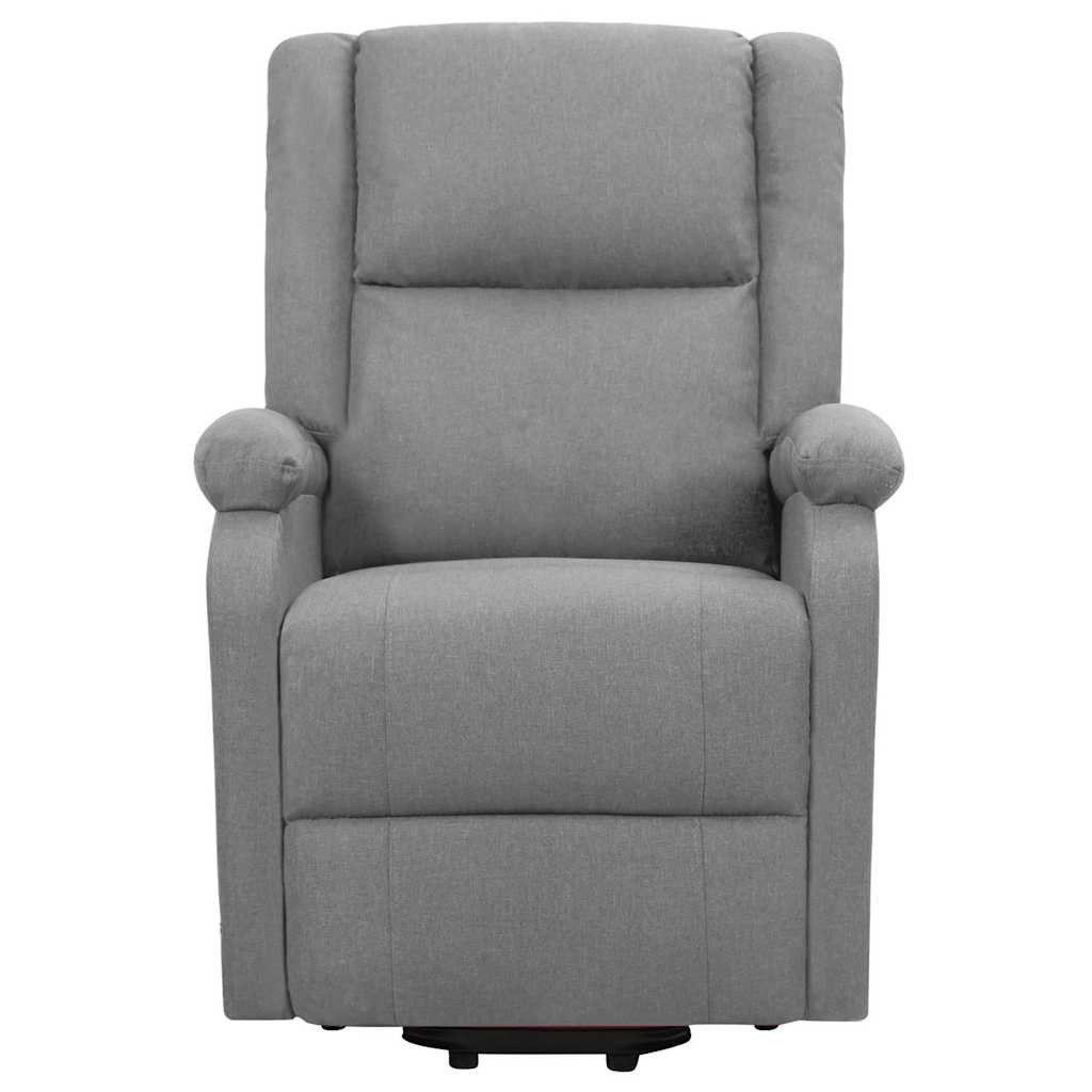 vidaXL Massagesessel Massagesessel mit Aufstehhilfe Hellgrau Stoff (1-St)