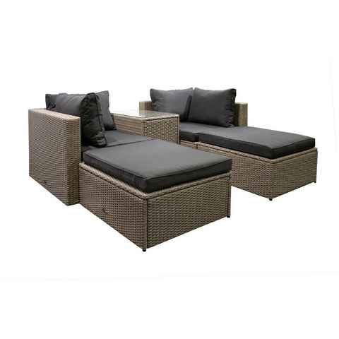 bellavista - Home&Garden® Loungeset Gartenmöbel Multifunktionslounge Samoa "KD", (Set, 13-tlg), Multifunktionslounge