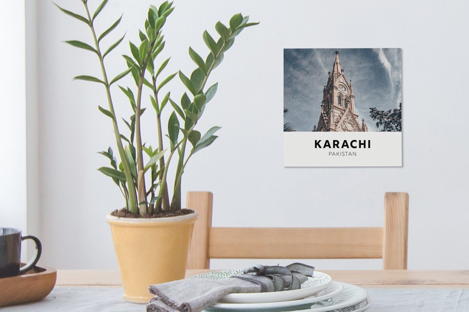 OneMillionCanvasses® Leinwandbild Pakistan - Wohnzimmer Bilder für Schlafzimmer Architektur, Turm Leinwand (1 - St)