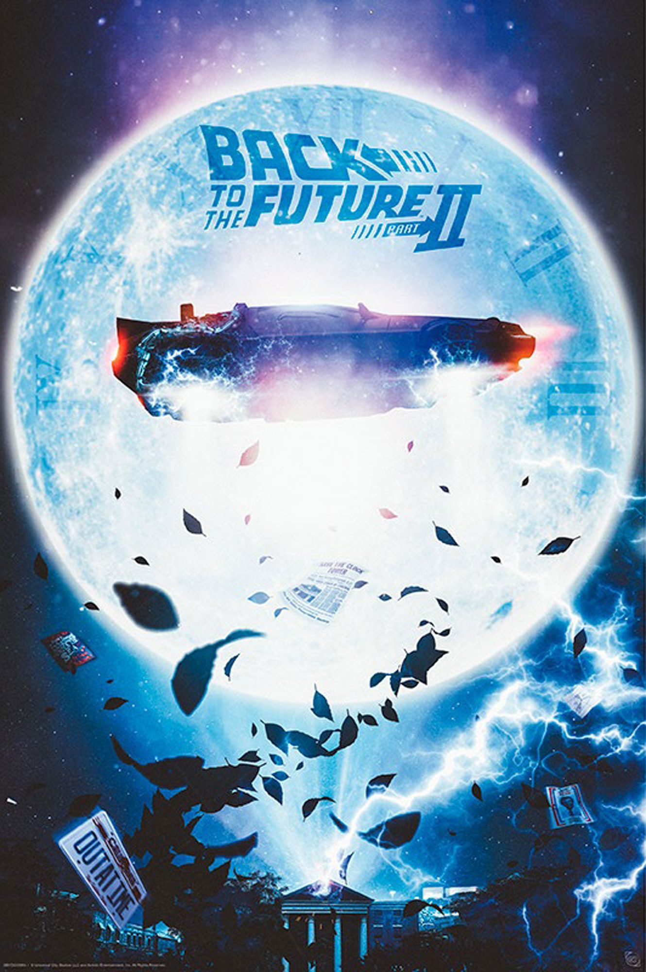 Poster Back To The Future - Poster - Flying DeLorean