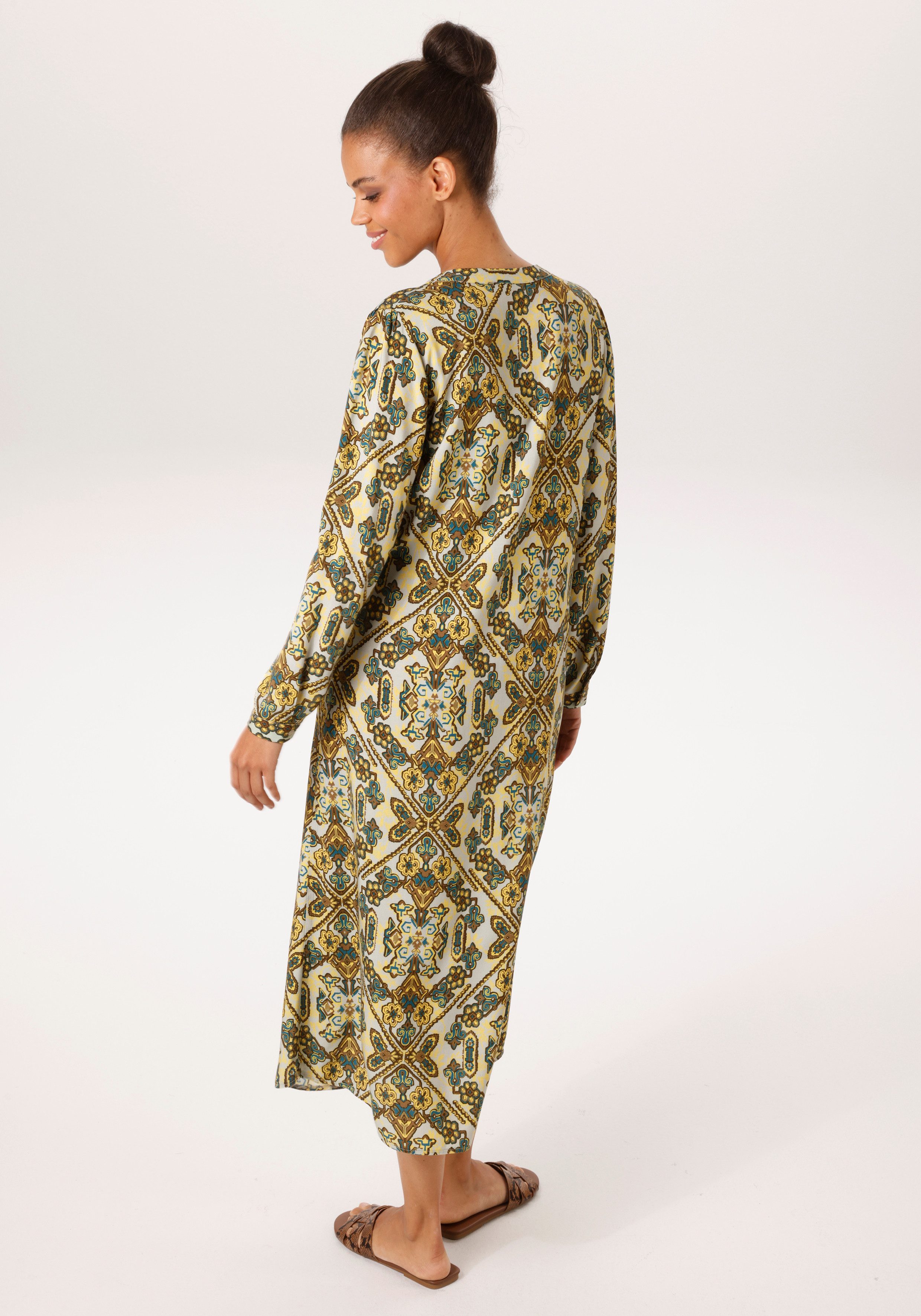 Aniston CASUAL Blusenkleid mit extravagantem, grafischen Druck - NEUE KOLLE günstig online kaufen