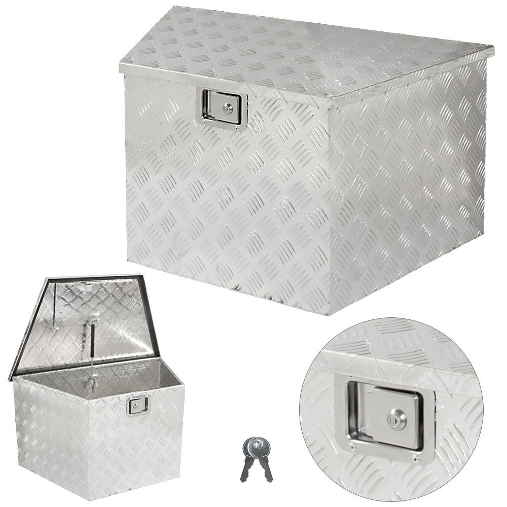 Anhänger-Deichselbox Truckbox Box Werkzeugkiste Anhängerbox Deichselbox 15 Größen Alumium