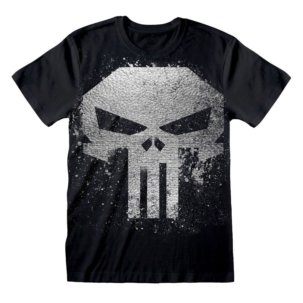 Punisher T-Shirt Metallic Ink Skull