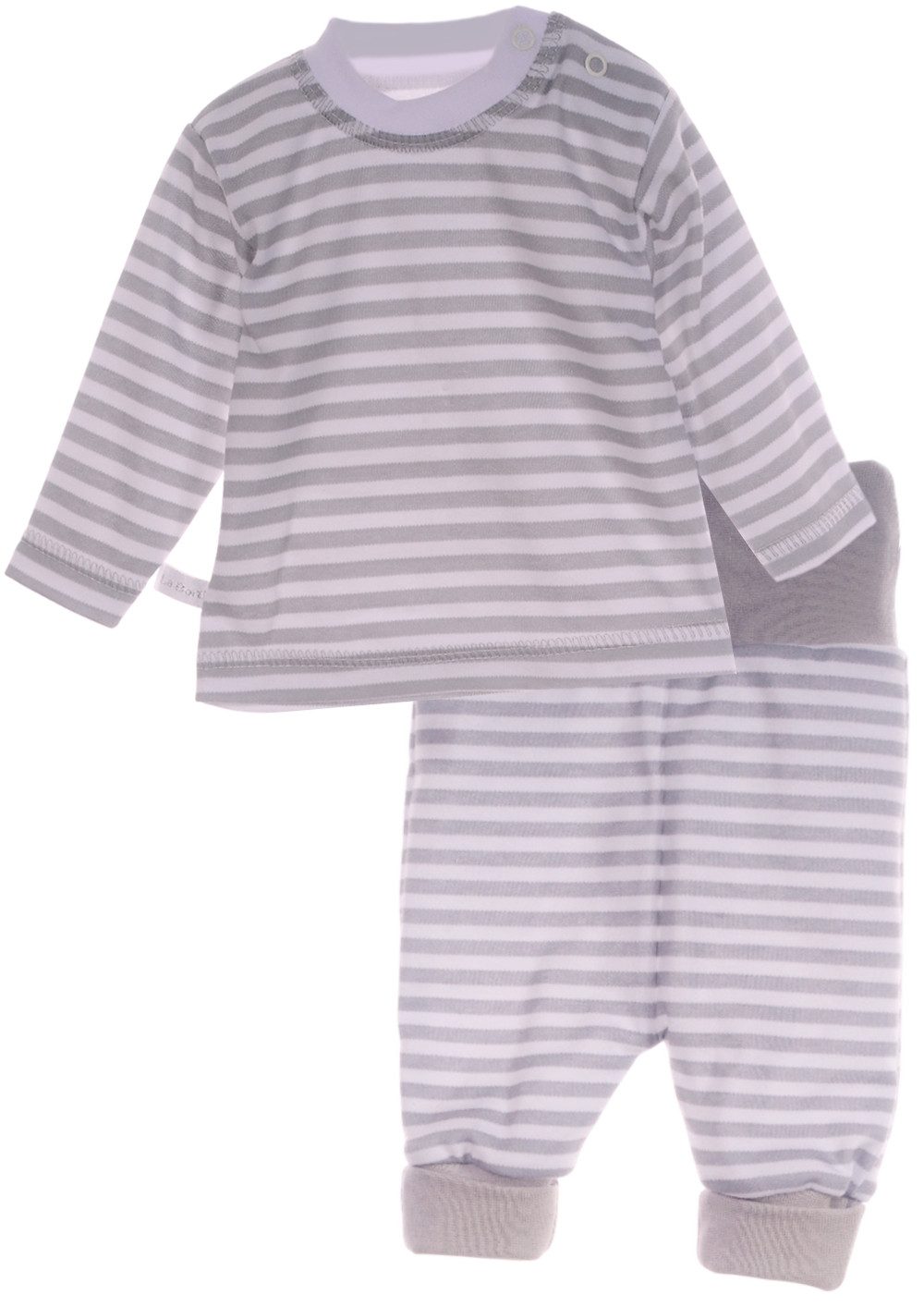 Shirt & Hose Baby Anzug Erstlingsanzug Langarmshirt Mitwachshose gestreift