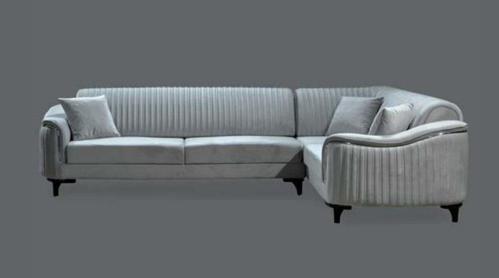 Sofa Ecksofa Design JVmoebel Modern Sofa L-Form Grau Polster