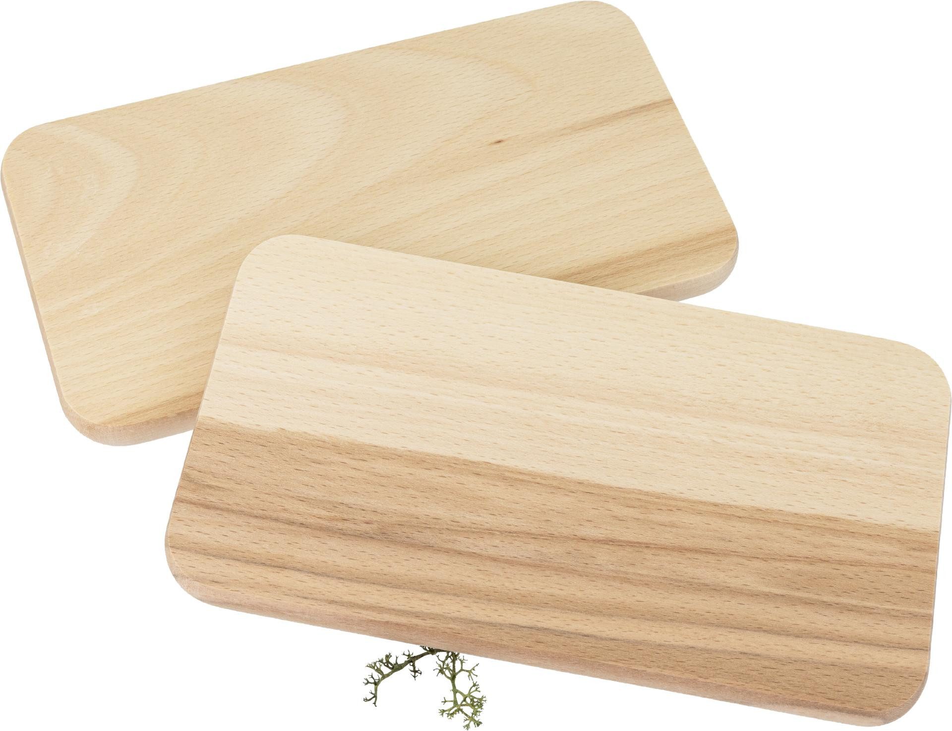 Holz Frank Frühstücksbrett Frühstücksbrettchen Buche mit Kern 22,5 x 12,5 x 1,2 cm, Holz