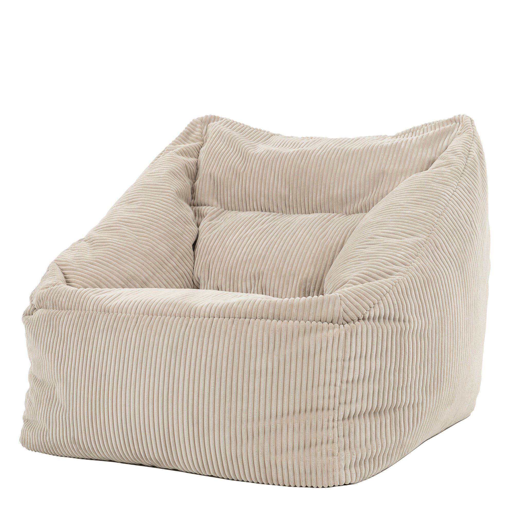 icon Sitzsack Riesen Sitzsack Sessel aus Cord „Morgan“ beige