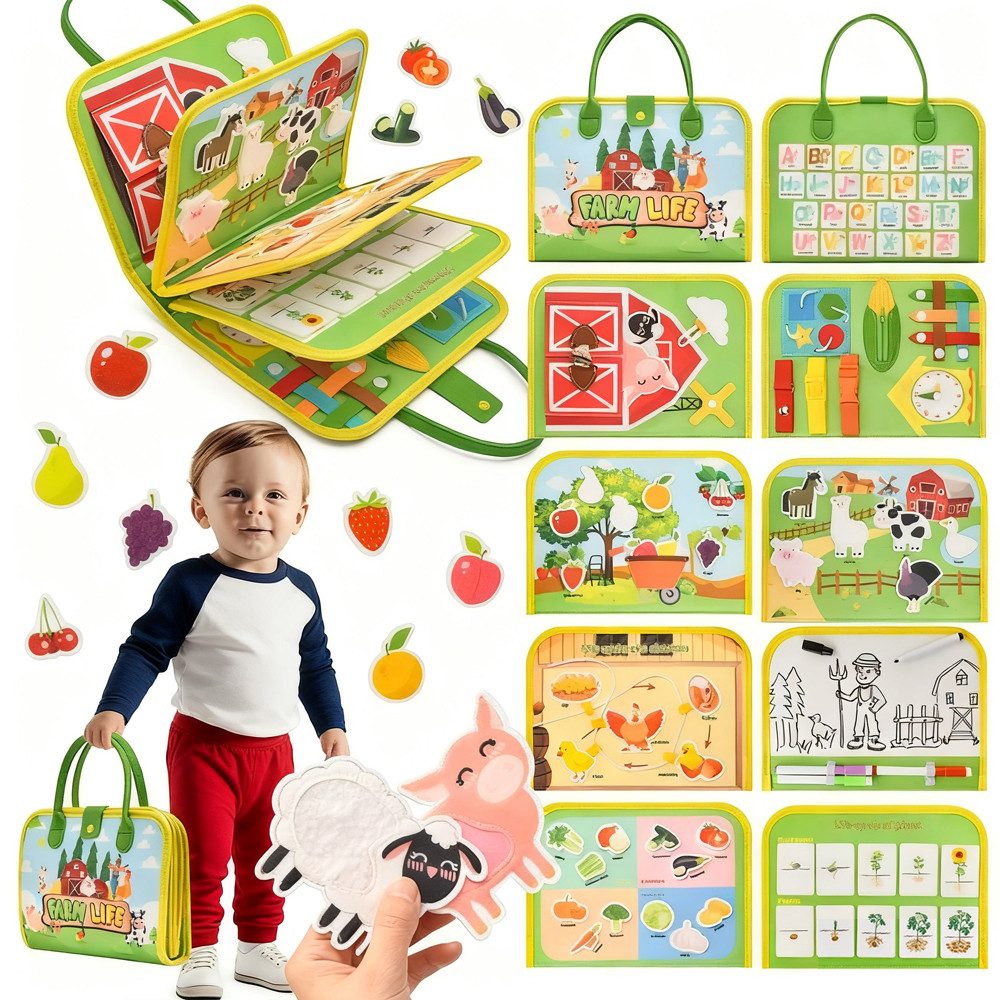 CLTYQ Lernspielzeug Montessori Busy Book für Kleinkinder 1-3 Jahre,Geburtst günstig online kaufen