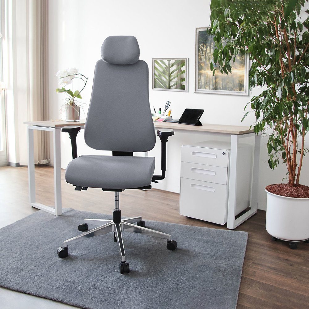 hjh OFFICE Drehstuhl Profi Stoff 400 (1 St), Schreibtischstuhl PRO-TEC Anthrazit Bürostuhl ergonomisch