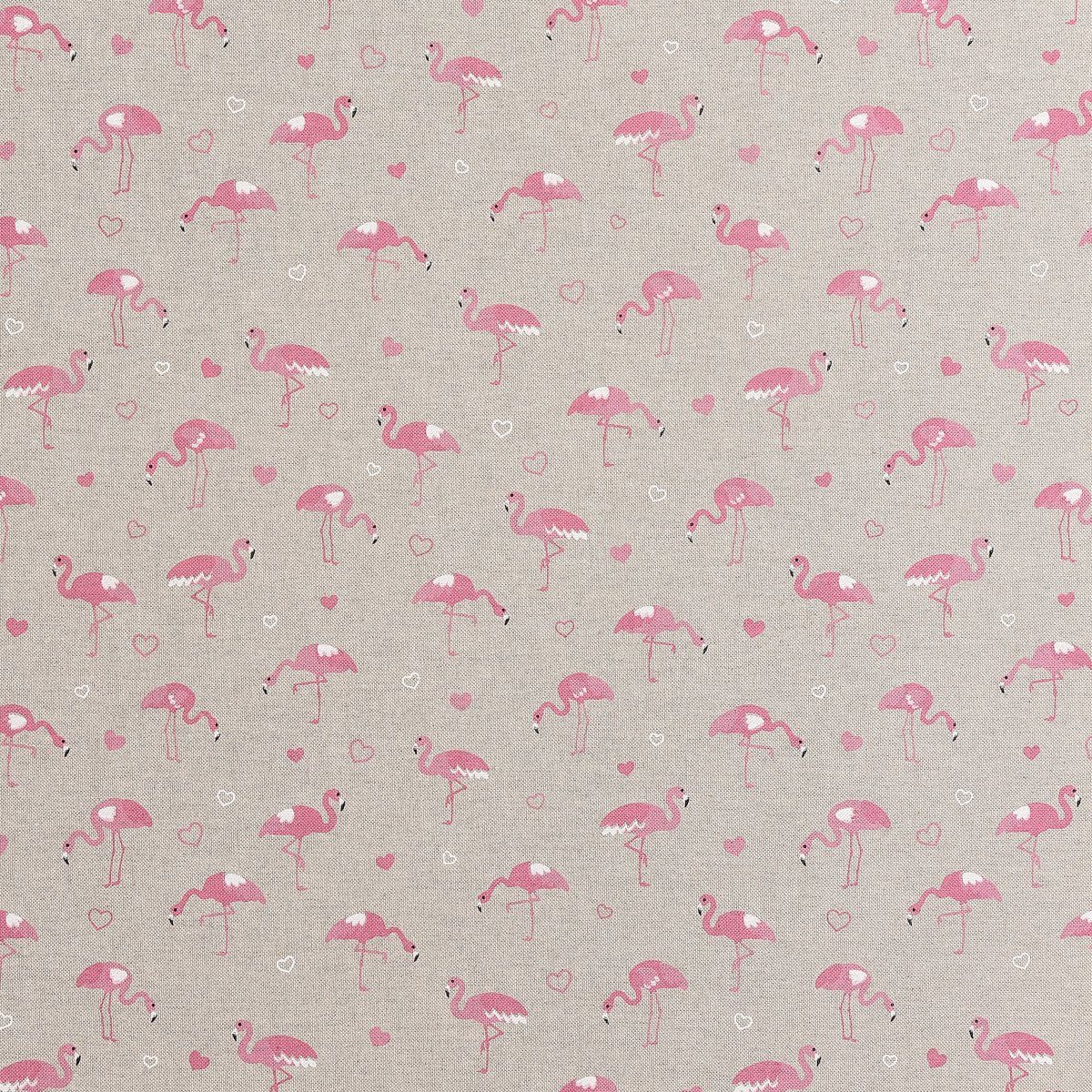 SCHÖNER LEBEN. natur 40x160cm, Tischläufer SCHÖNER LEBEN. Tischläufer Flamingo handmade