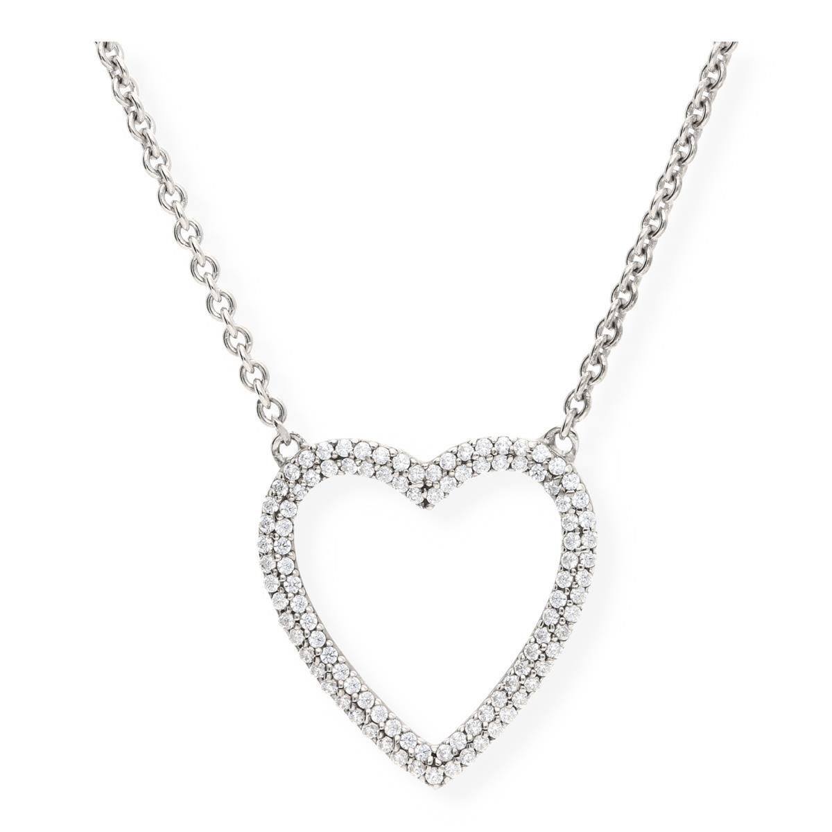 Kette mit Anhänger Fossil Damen Halskette JFS00378040 aus Sterling Silber 47 cm