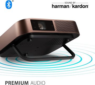 Viewsonic Beamer (1200 lm, 3000000:1, 4096 x 2160 px, Konnektivität, Bluetooth SD-Kartenleser 2x 3 Watt metallic-bronze)