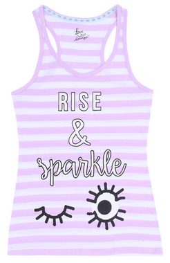 Sarcia.eu Schlafanzug Zweiteiliges violettes Pyjama Rundhalsauschnitt Rise&Sparkle L