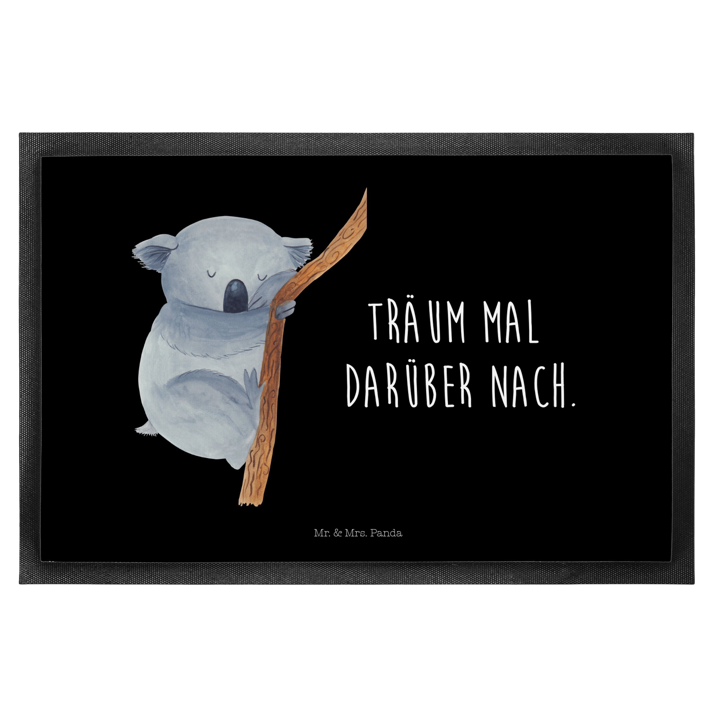 Fußmatte Koalabär Schwarz Geschenk, lustige Sprüche, Tiere
