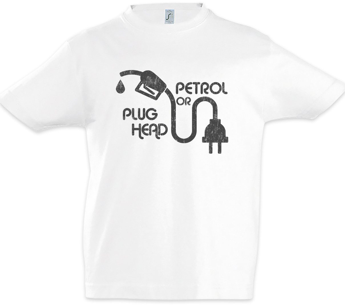 Print-Shirt Petrol Or Plug Head Kinder T-Shirt Race Racing Car Auto Driver Racer