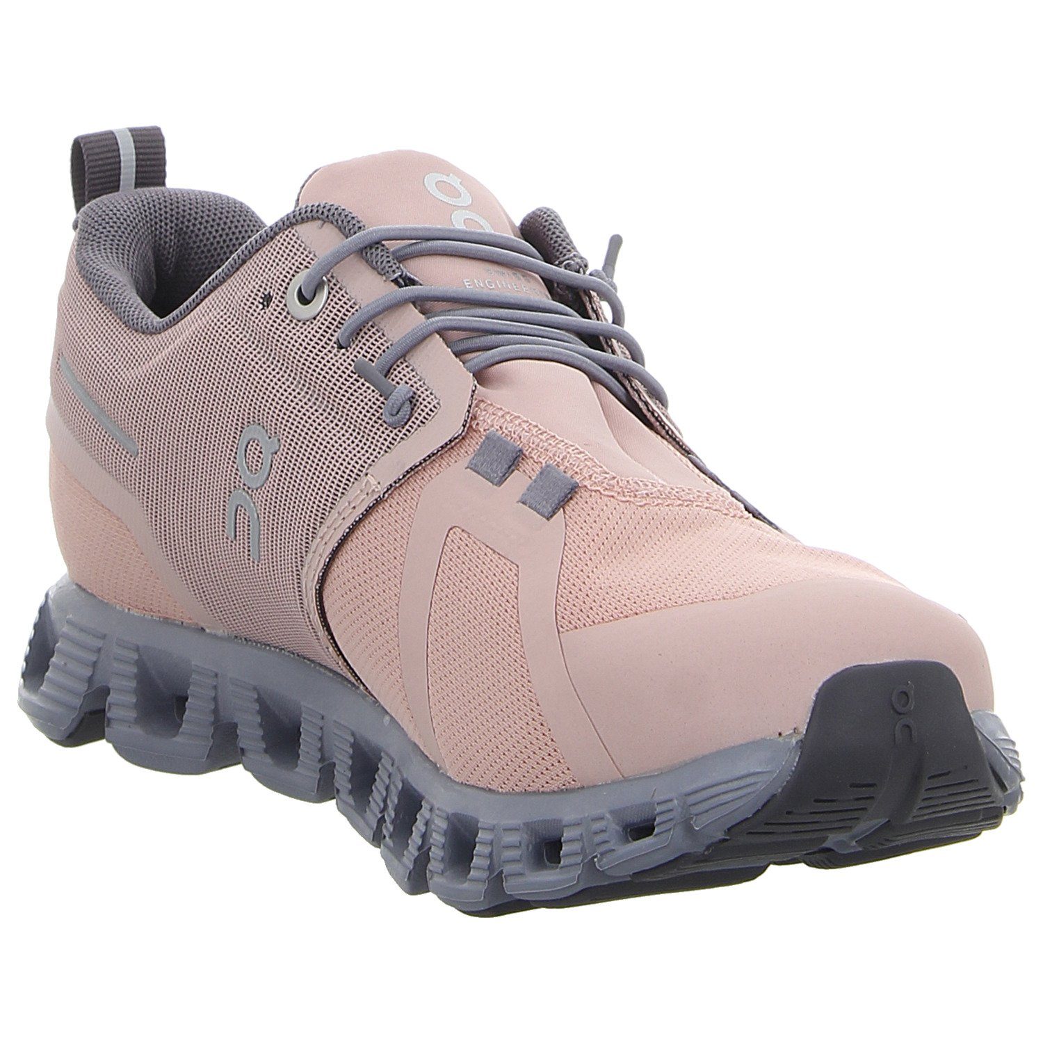 RUNNING ON 98527 Rose Sneaker 5 Waterproof Fossil Cloud /