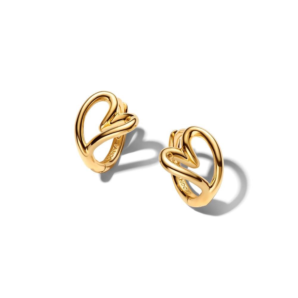 Pandora Paar Creolen PANDORA Essence Creolen für Damen, IP Gold, Herzform