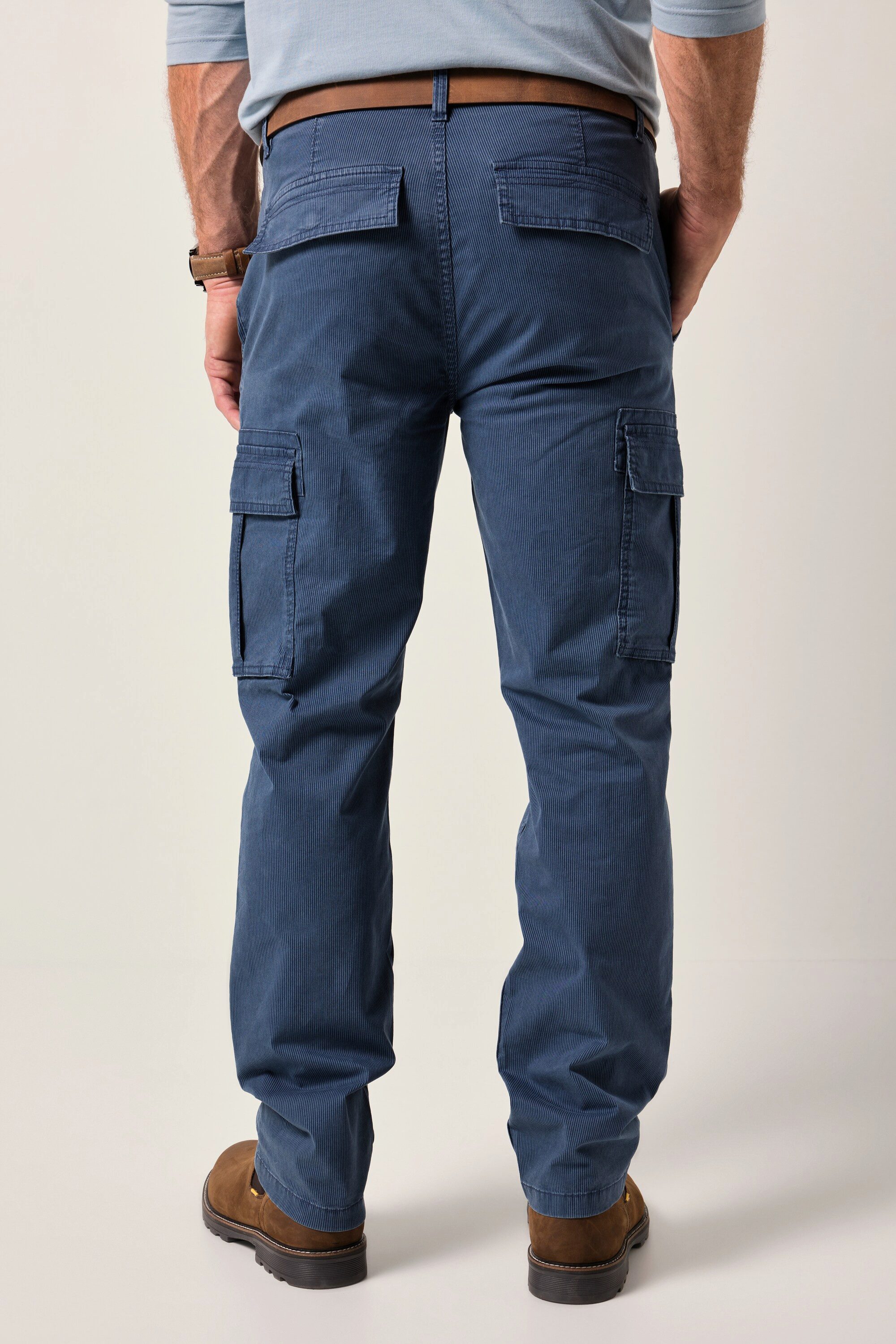 Boston Park Cargohose Cargohose Bauchfit Regular Fit Streifen