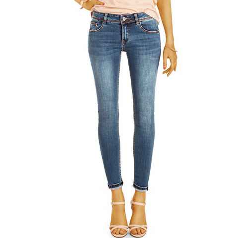 be styled Skinny-fit-Jeans Super enge Slimfit Skinny Röhrenjeans - Damen - j26p 5-Pocket-Style, mit Stretch-Anteil, low waist, hüftig, niedrige Leibhöhe