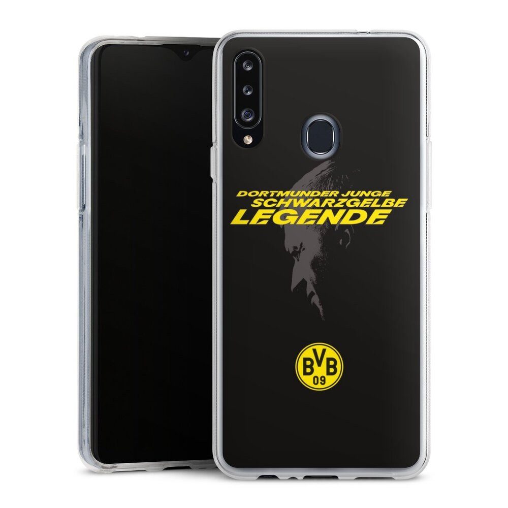 DeinDesign Handyhülle Marco Reus Borussia Dortmund BVB Danke Marco Schwarzgelbe Legende, Samsung Galaxy A20s Silikon Hülle Bumper Case Handy Schutzhülle