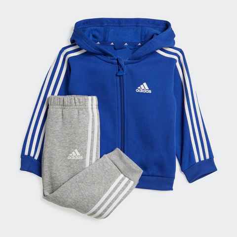 adidas Sportswear Trainingsanzug ESSENTIALS FULLZIP HOODED JOGGINGANZUG (2-tlg)