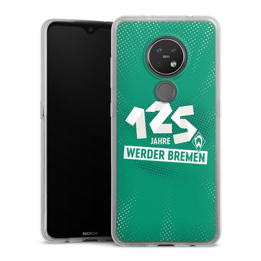 DeinDesign Handyhülle 125 Jahre Werder Bremen Offizielles Lizenzprodukt, Nokia 7.2 Slim Case Silikon Hülle Ultra Dünn Schutzhülle