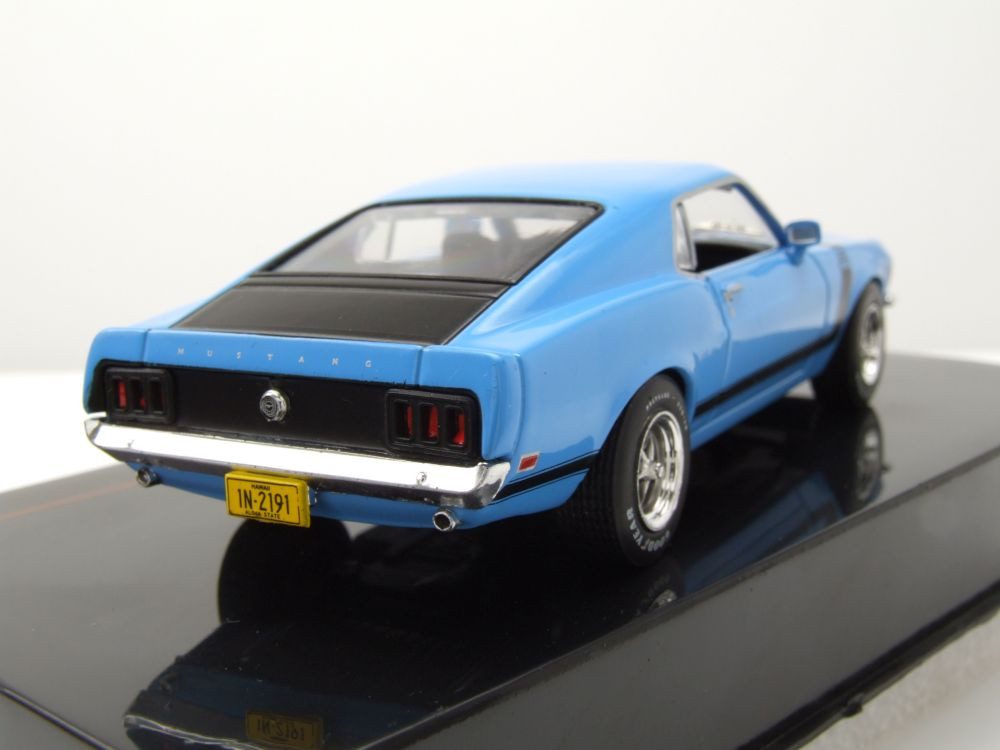 ixo Models Modellauto Ford Mustang Boss 302 1970 blau, Maßstab 1:43
