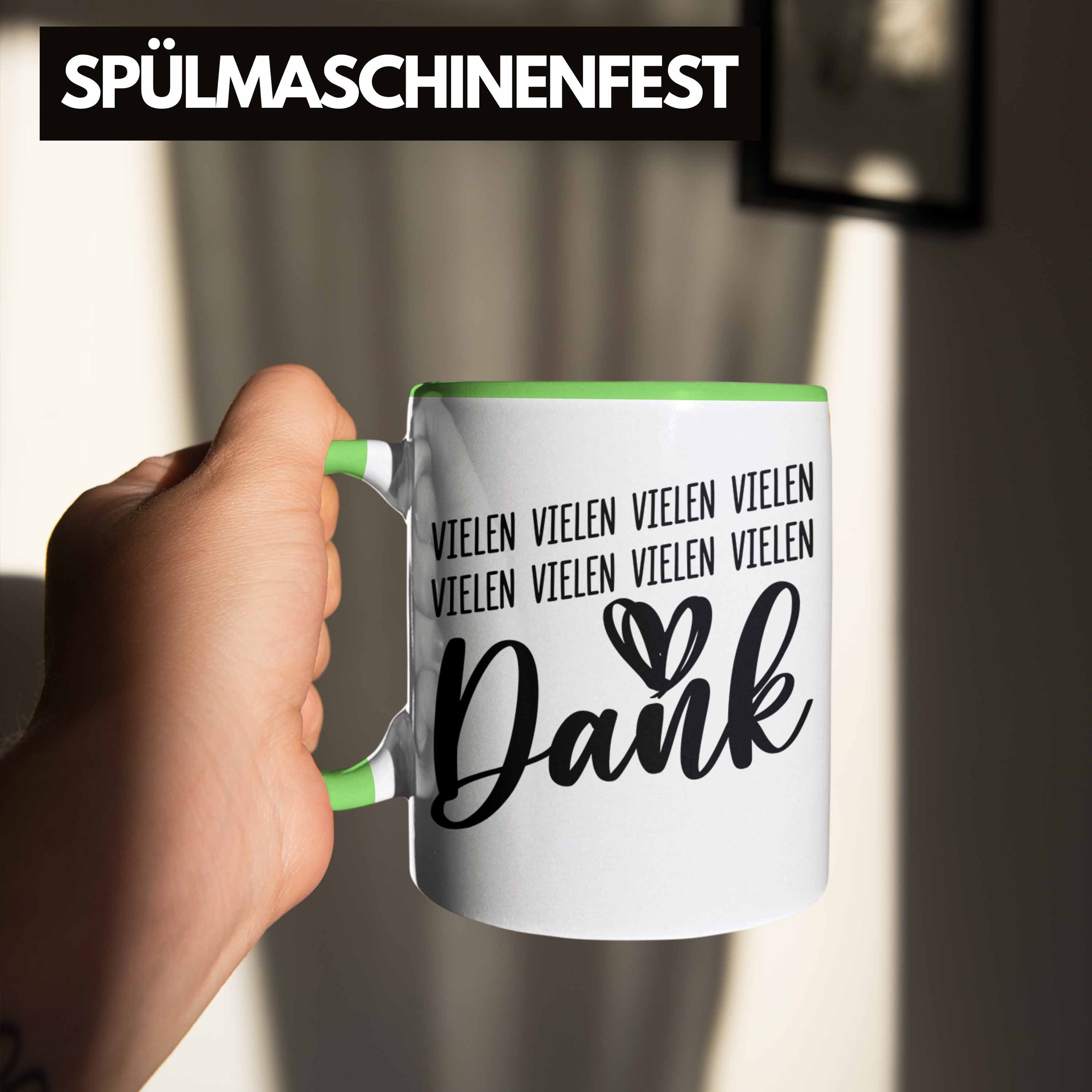 Kaffeetasse Trendation Grün - Tasse Danke Trendation Dankbarkeit Dankeschön Sagen Geschenkidee Danke Dankbar Tasse Geschenke