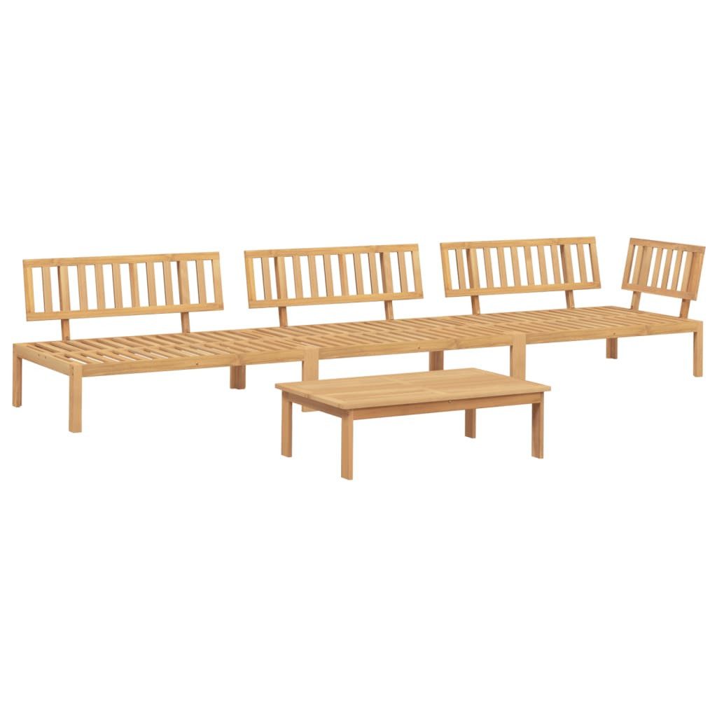 vidaXL Loungesofa 4-tlg. Garten-Sofagarnitur aus Paletten Massivholz, 1 Teile