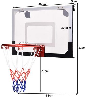 COSTWAY Basketballständer Basketballkorb, mit Ring und Netz