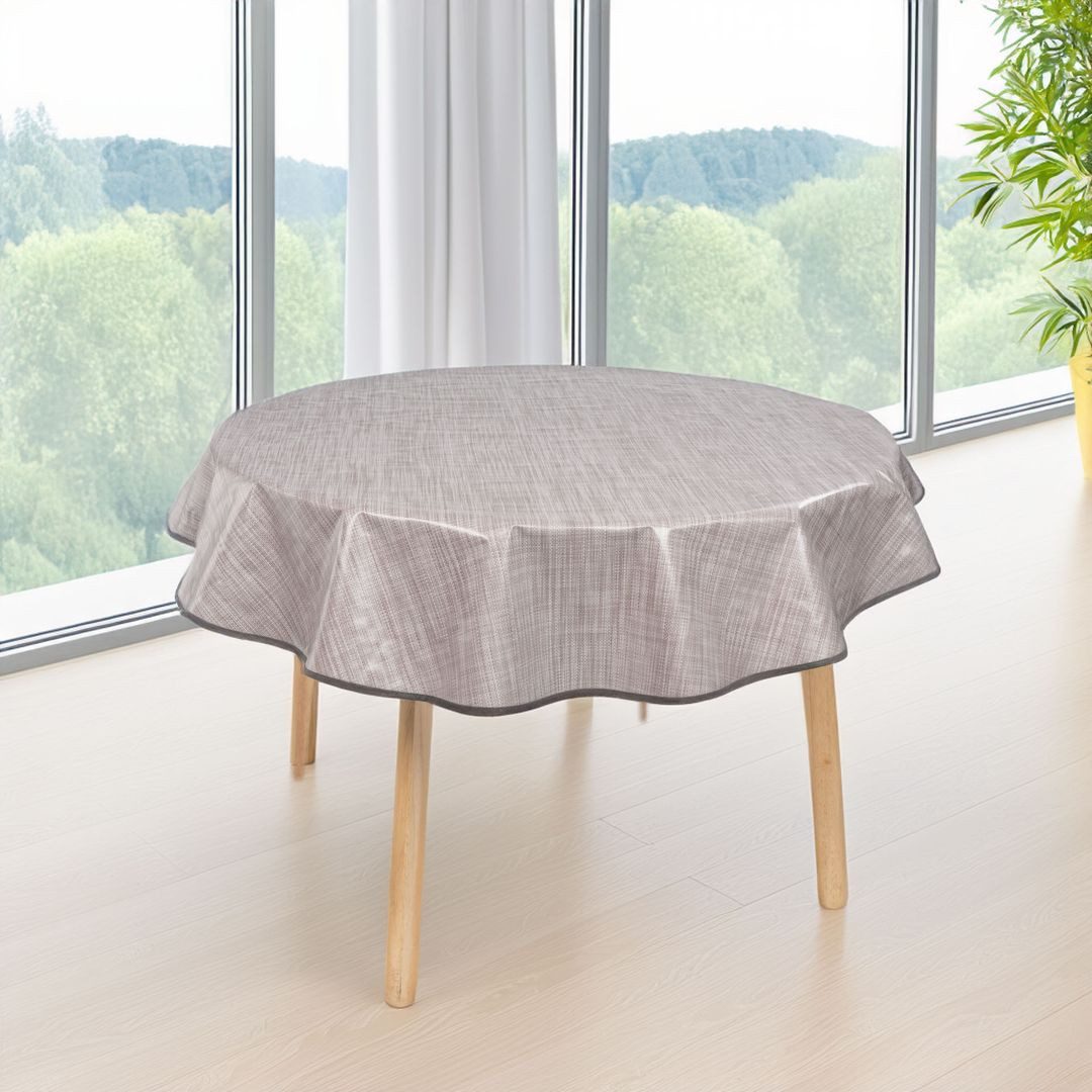 laro Tischdecke 160cm runde Wachstuchtischdecke Saum-Eingefasst – Bild 2 von 5