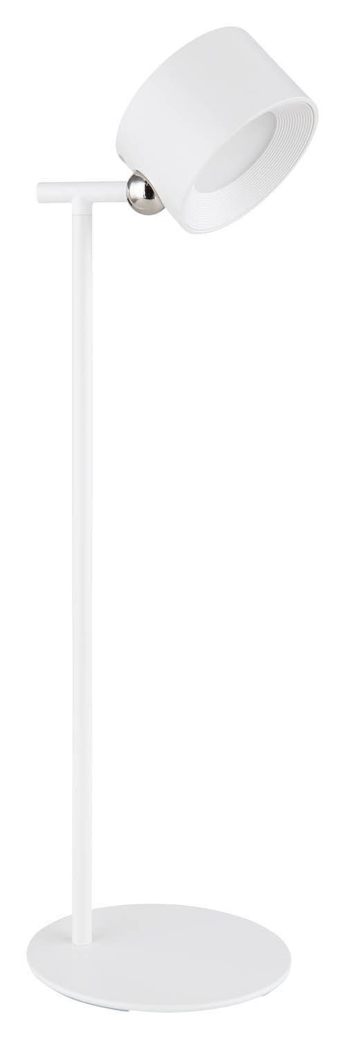 Globo LED Tischleuchte JORJE, 1-flammig, H 35 cm, Weiß, Kunststoff, Anpassung der Farbtemperatur, Dimmfunktion, USB-Ladeanschluss, LED fest integriert, Neutralweiß, Warmweiß, Touchsensor, Akkubetrieben, auch als Wand- und Taschenlampe verwendbar | Tischlampen