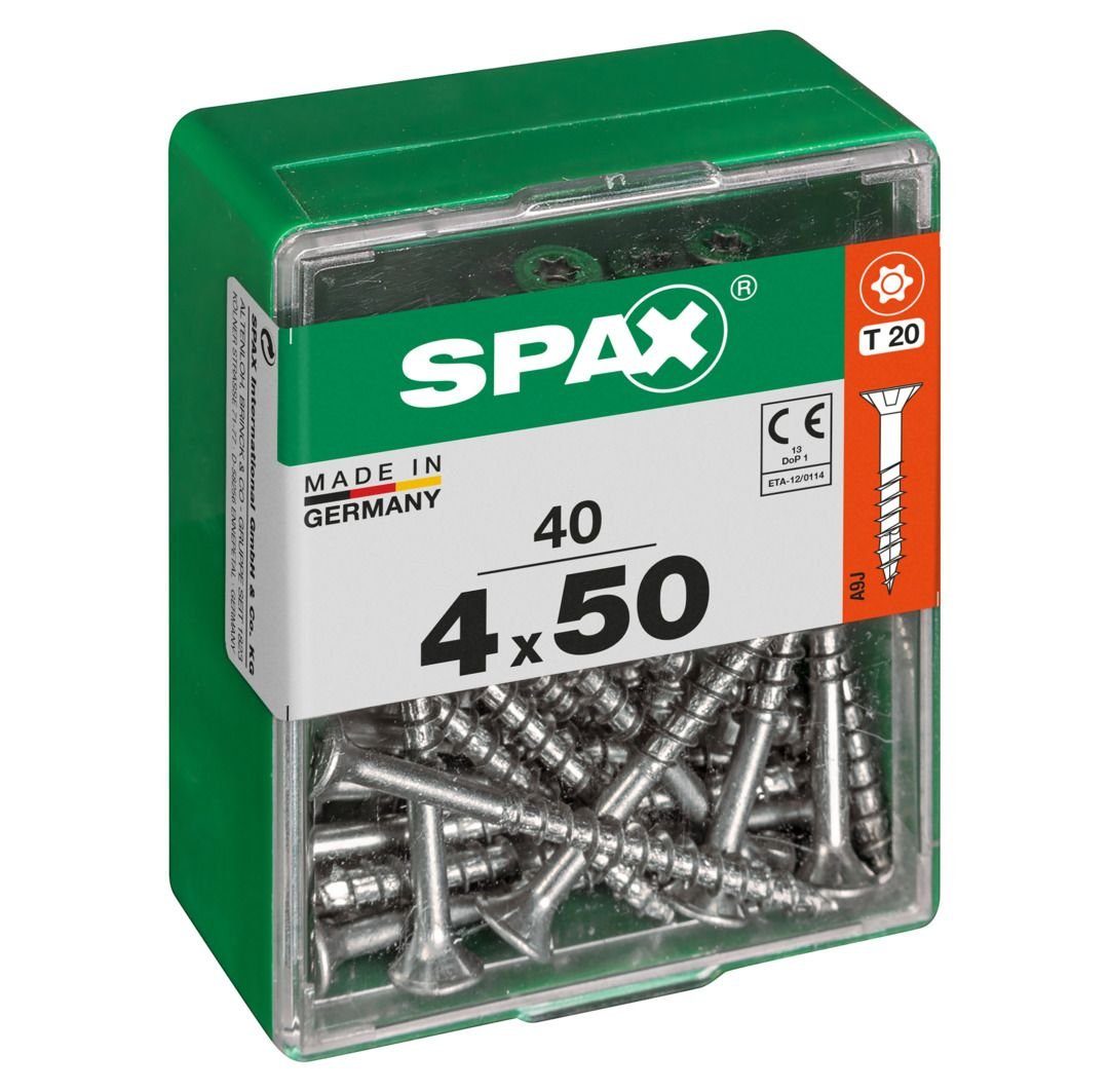 - mm Spax TX Universalschrauben 40 SPAX 20 4.0 Holzbauschraube x 50