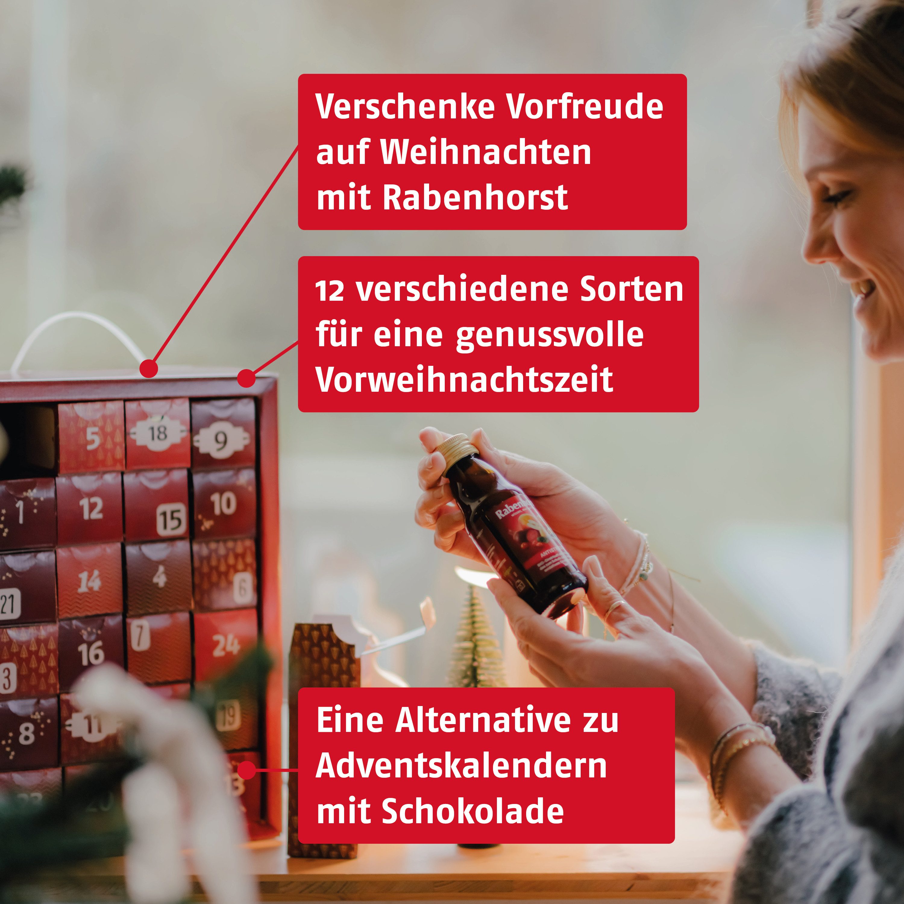 Haus Rabenhorst Lebensmittel-Adventskalender RABENHORST Adventskalender 2026 (24 x 125 ml) – Bild 5 von 5