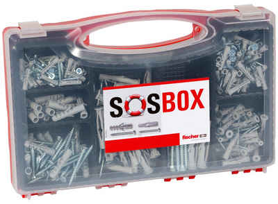 fischer Schrauben- und Dübel-Set SOS Box (533629), ideal für Werkstatt und Baustelle