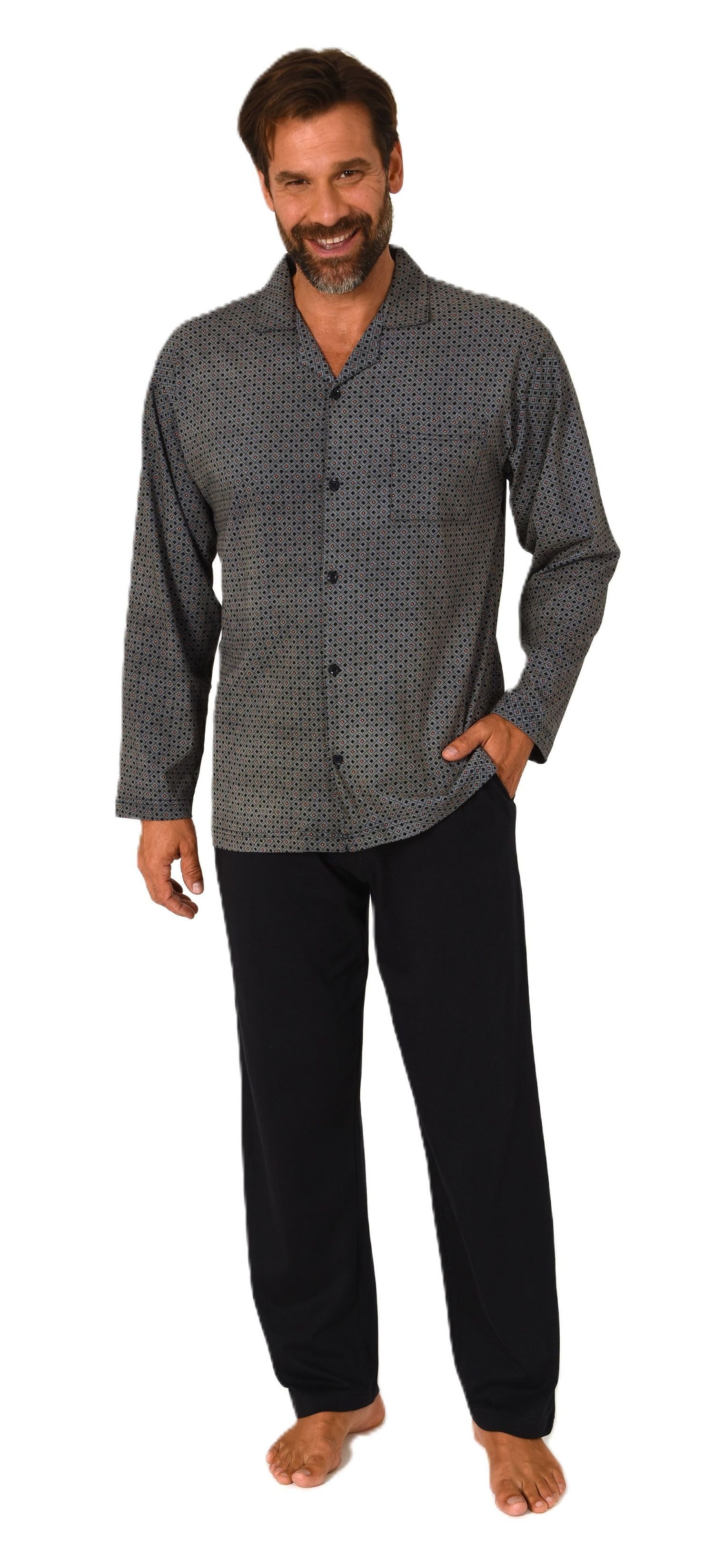 Normann Pyjama Herren Langarm Schlafanzug zum günstig online kaufen