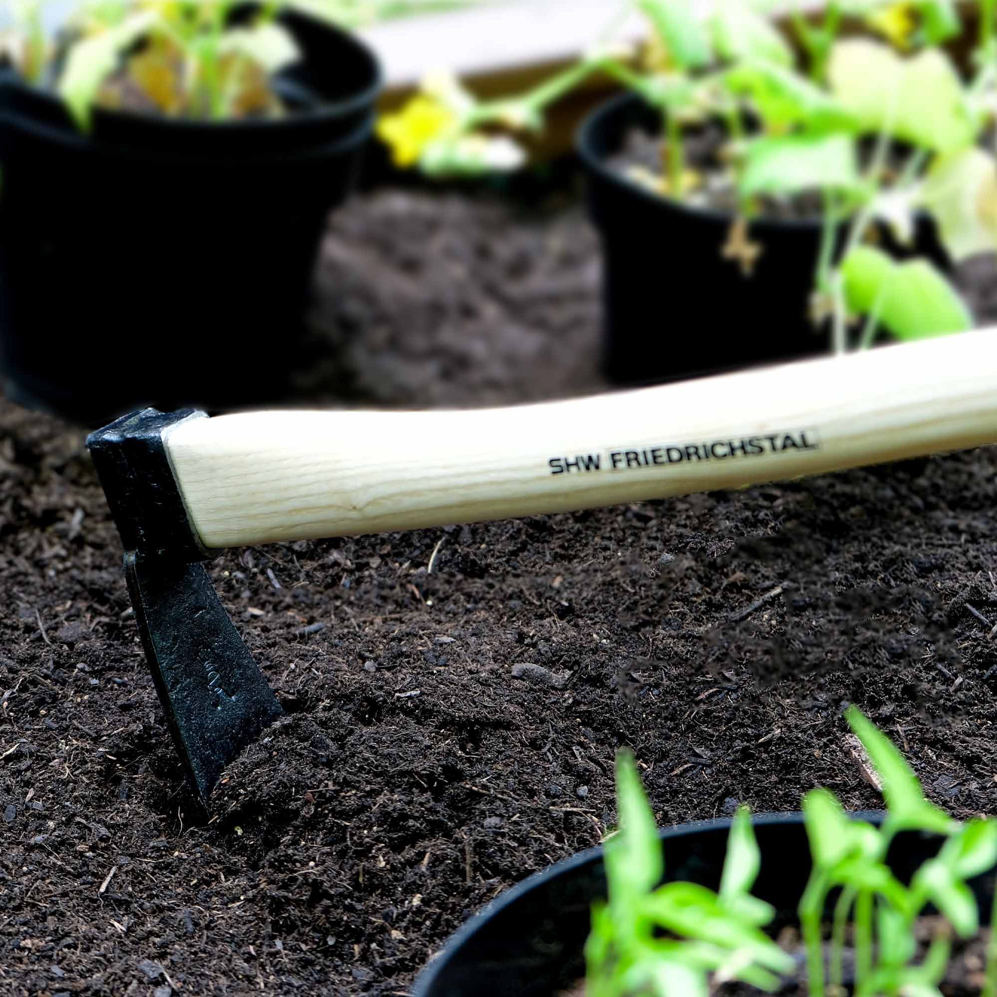 SHW Gartenhacke SHW Forstpflanzen-Setzhacke mit Eschen-Kuhfuß-Stiel günstig online kaufen