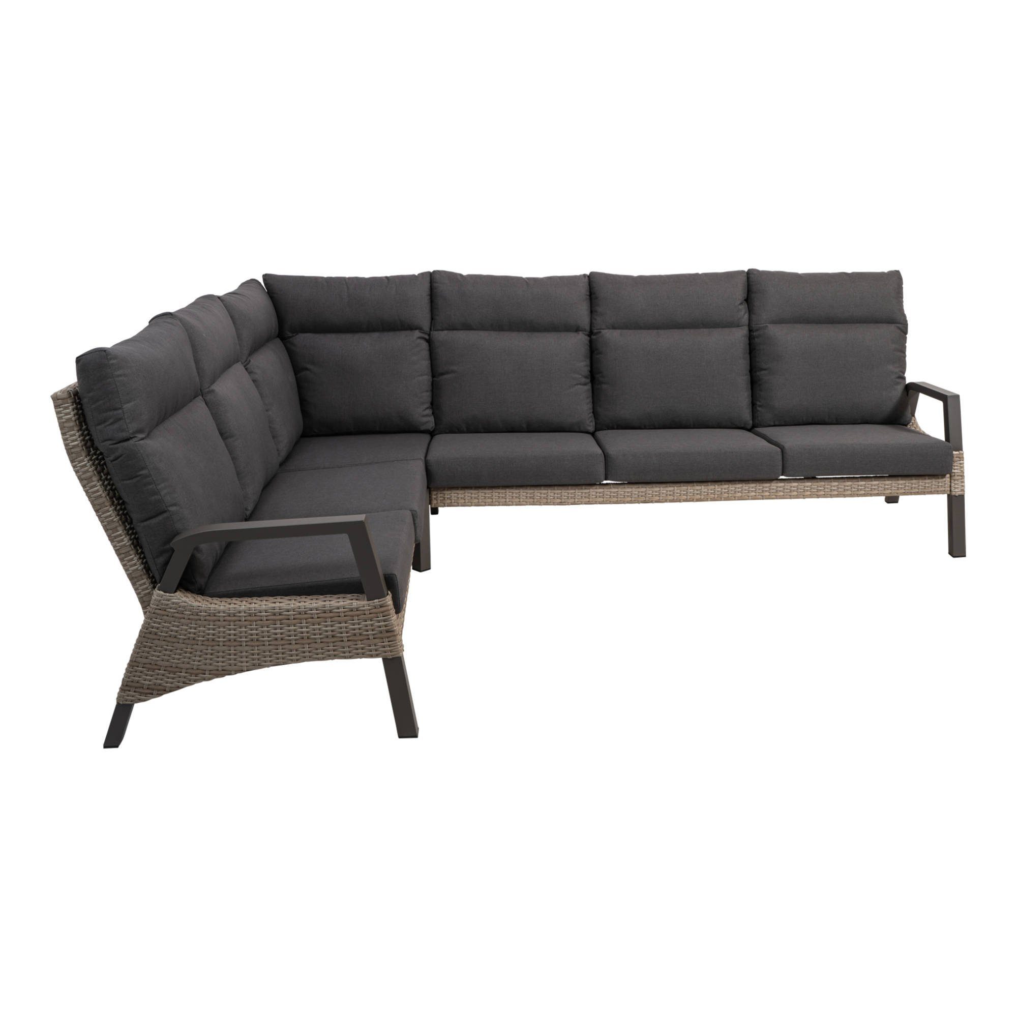 GMD Living Lounge-Eckbank & taupe 3 inkl. 2-Sitzer Eckbank tlg. TREVISO, 3-Sitzer, Ecksofa