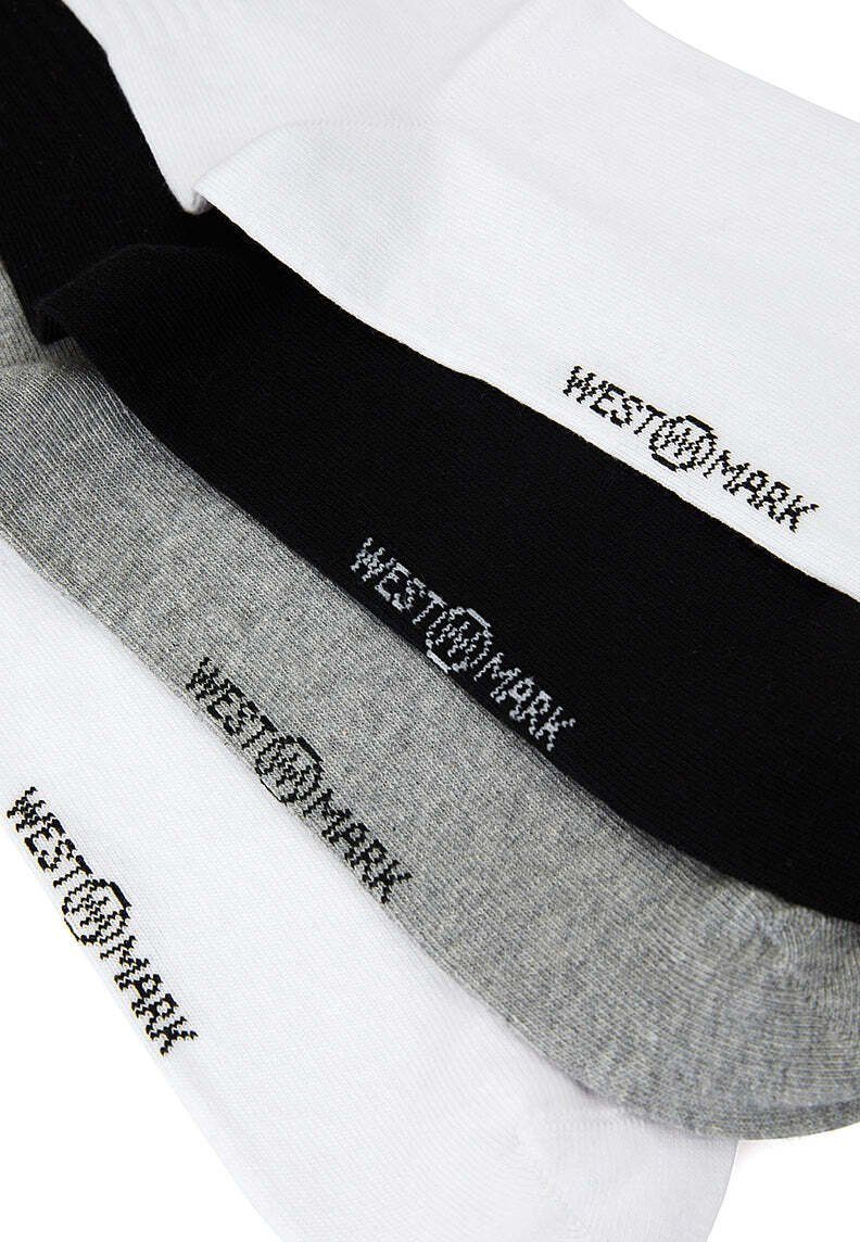 Black, Tennissocken SOCKS White, (4-Paar) Grey WESTMARK 4-PACK Melange TENNIS LONDON