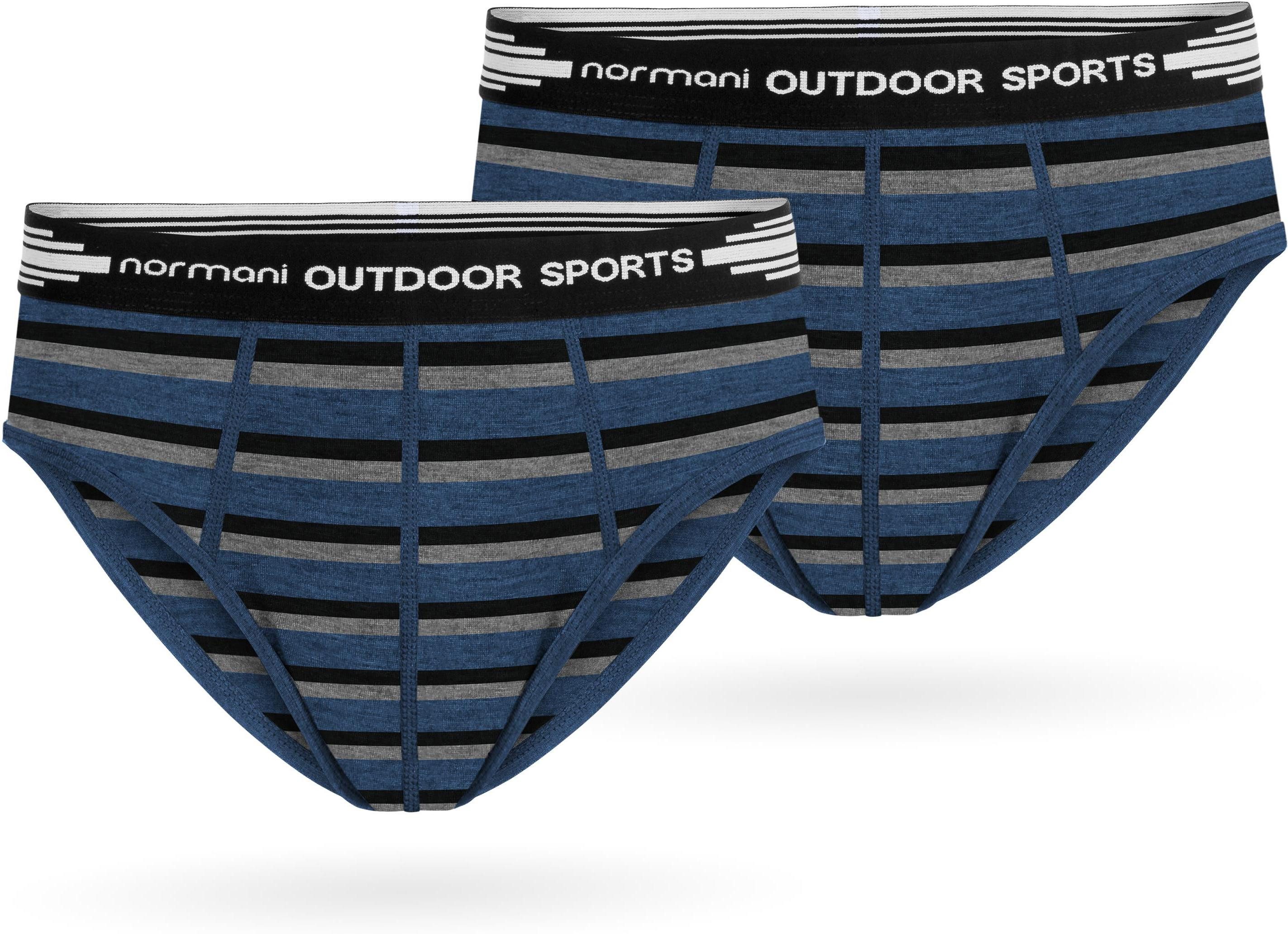 normani Slip 2er Pack Herren Merino Slip Unterhose Retroshorts atmungsaktive Boxershorts