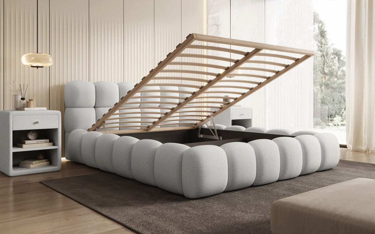 Luxusbetten24 Polsterbett Designer Polsterbett Boston Bouclé, günstig online kaufen