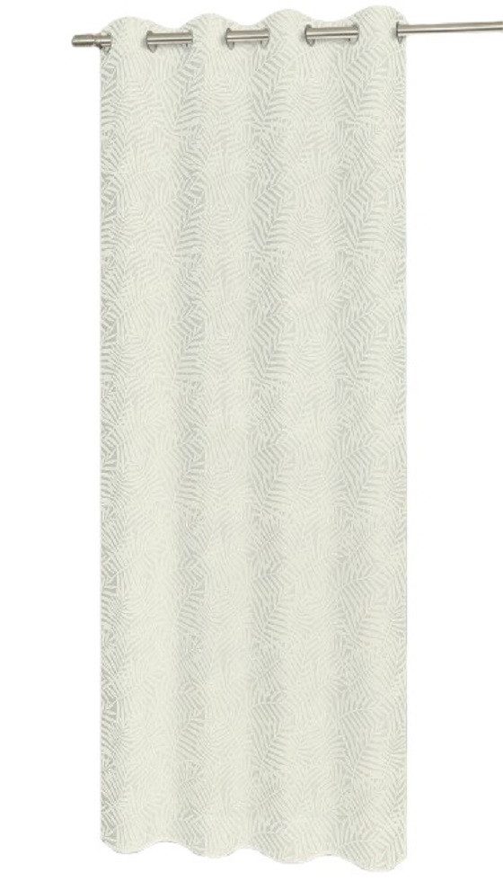 Vorhang Ösenschal "Sienna" natur Blätter BxH 140x235cm