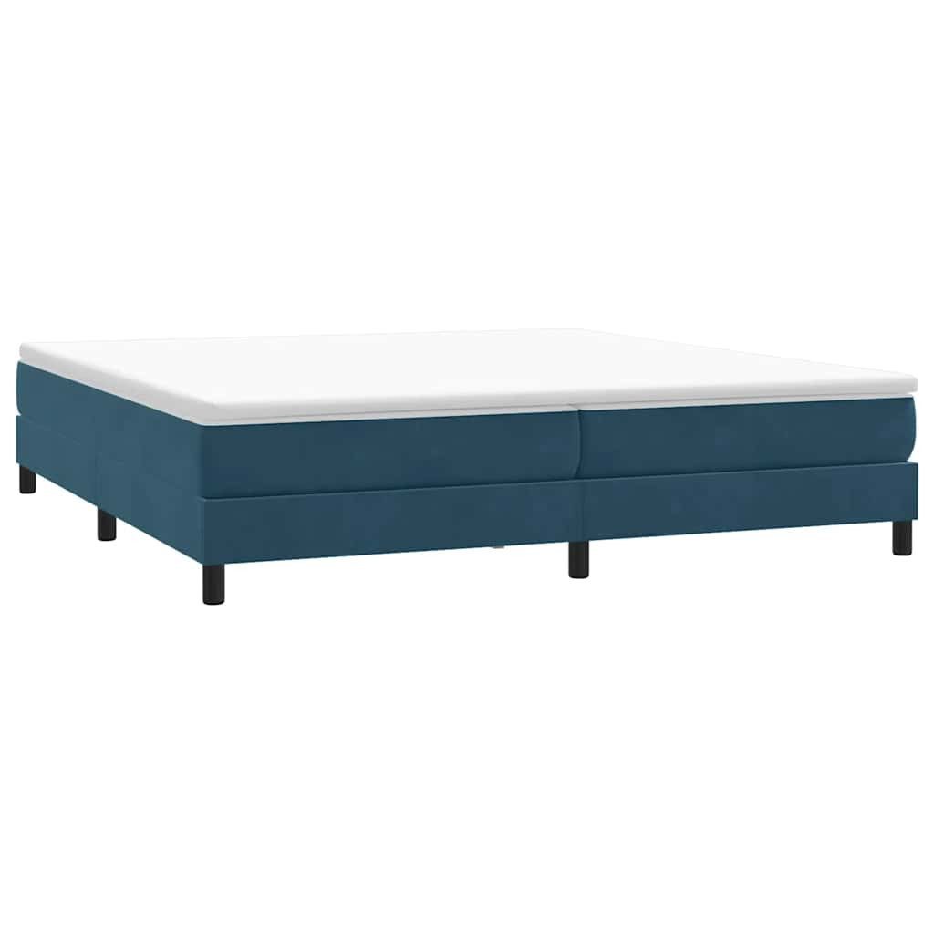 vidaXL Bett Boxspringbett ohne Matratze Dunkelblau 200x210 cm Samt