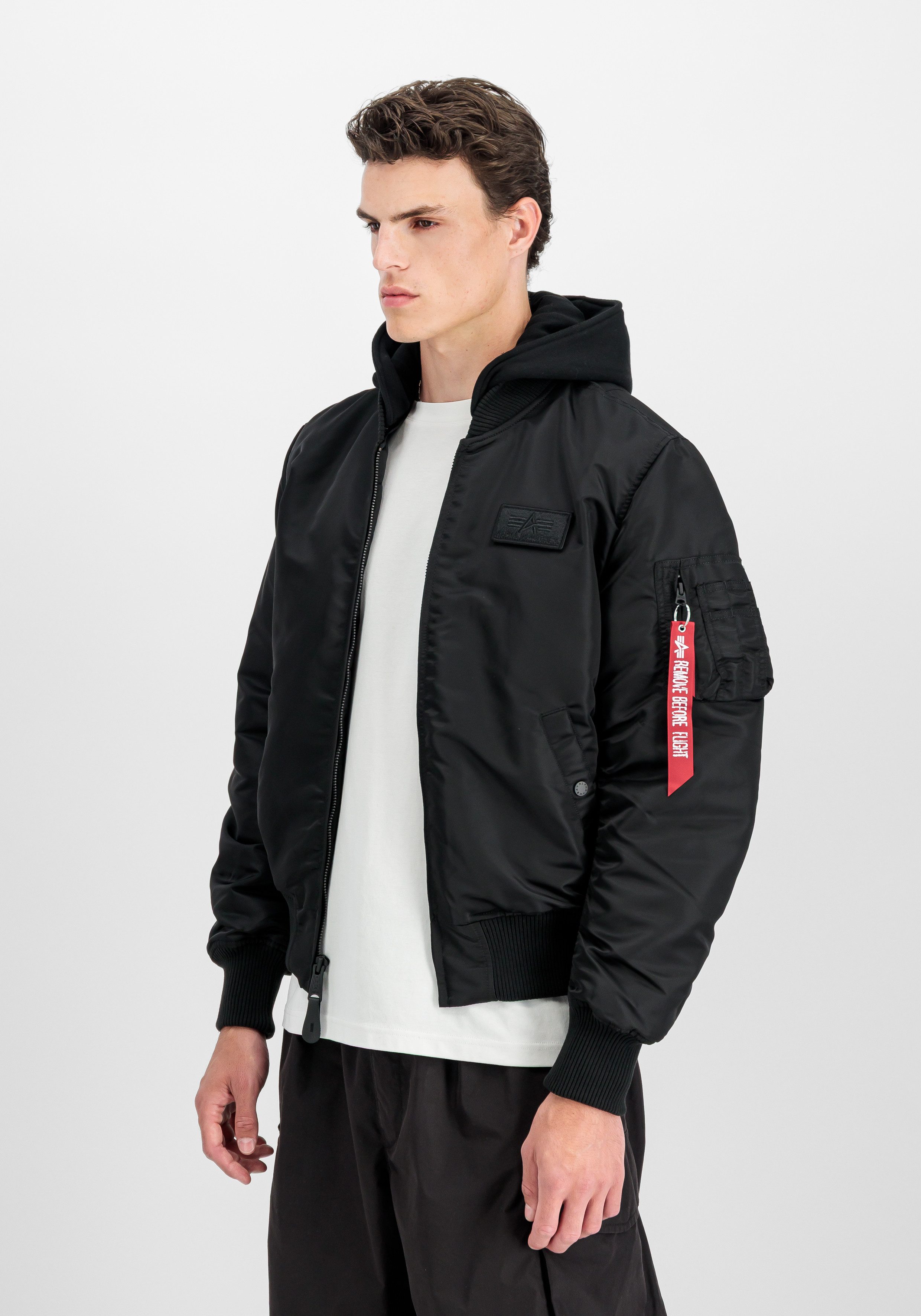 Alpha Industries Bomberjacke MA-1 ZH Back Print Kunstfaser, slim fit