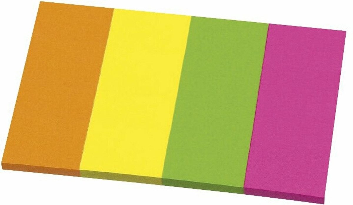 Connect Haftnotizblock Haftnotizen 40x50mm Neonfarben VE=3x50 Blatt